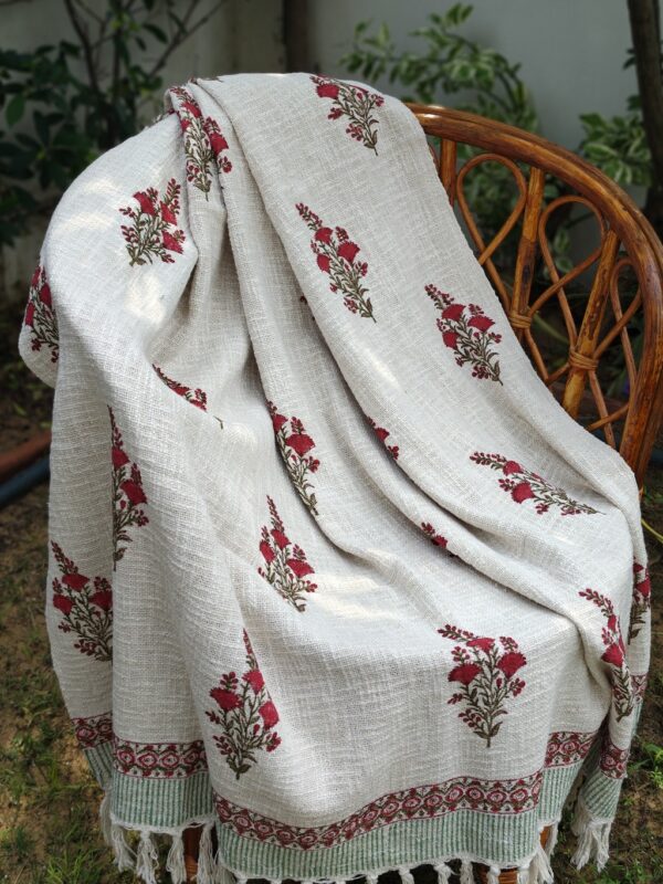 Blockprint Lal Butta Throw