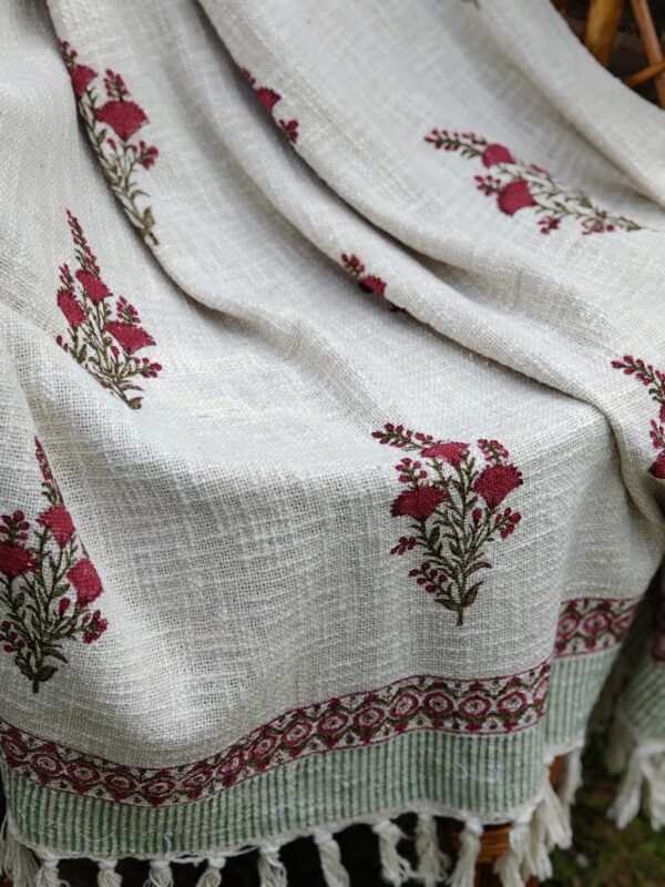 Blockprint Lal Butta Throw